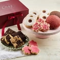 thumbnail image 1 of Dulcet Gift Baskets Mother's Day Grand Flower Cookie-Chocolate Brownie Classic Gift Basket, 1 of 8