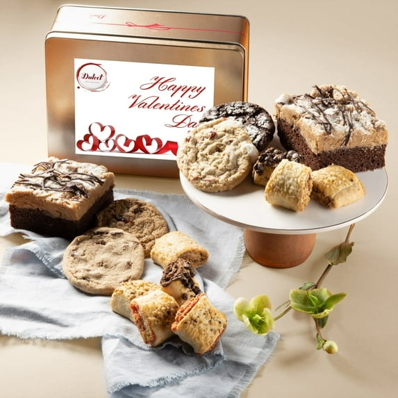 Dulcet Gift Baskets Old Fashioned Gourmet Bakery Valentine's Day Tin Gift