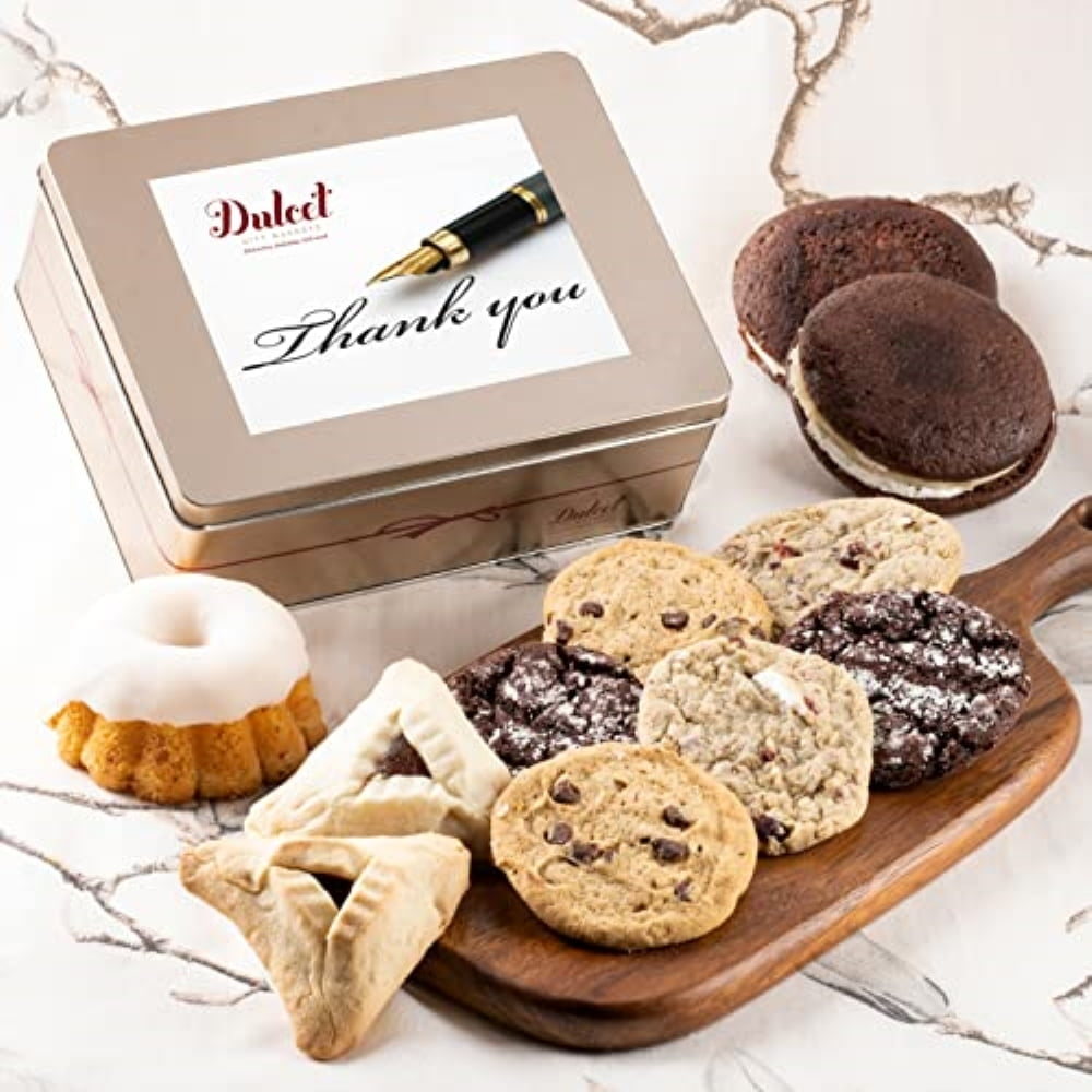 Dulcet Gift Basket For Women - Gourmet Sympathy Gift With Cookies, Brownies & Rugelach