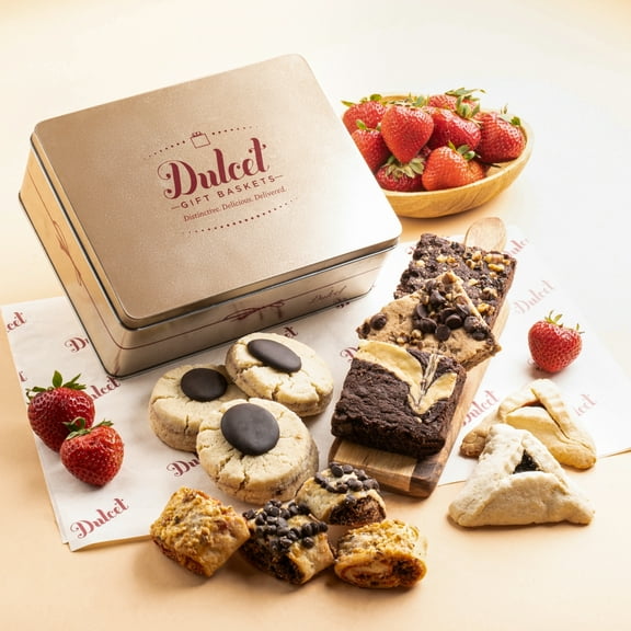Dulcet Gift BasketsCookie & Brownie Tin - Delicious, Fresh Baked Snacks
