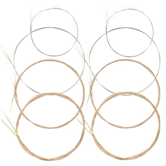 Dulcimer Strings Craft Rings Practical Mandolin Strings 78x0.6cm Golden