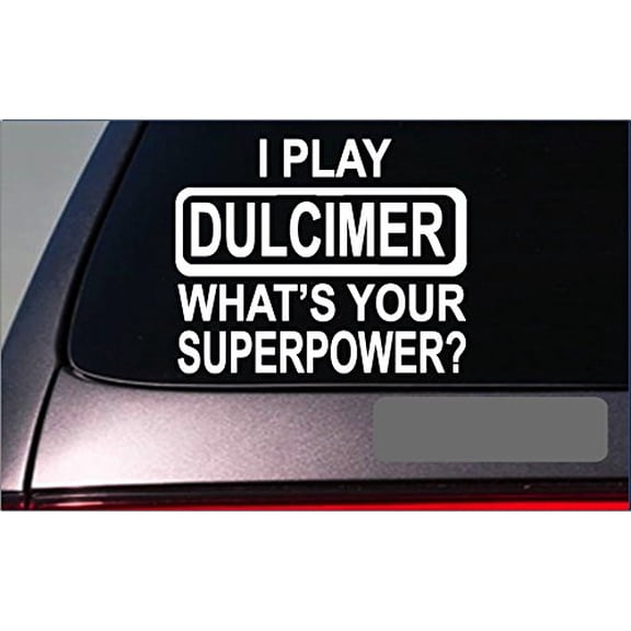 Dulcimer Superpower 8" Sticker *G392* Decal drum kit sticks bass snare cymbol