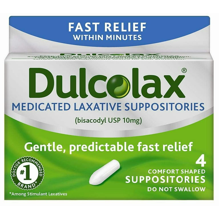 Dulcolax Laxative Suppositories, Medicated, Comfort Shaped