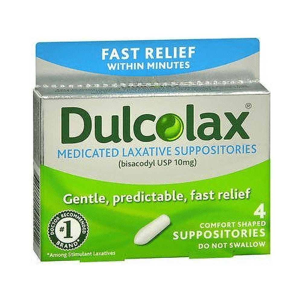 Dulcolax Comfort-Shaped Laxative Suppositories, Relief Constipation ...