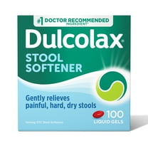 Dulcolax Gentle Relief Stool Softener Laxative, Docusate Sodium, 100mg Liquid Gel Tablets, 100 Count