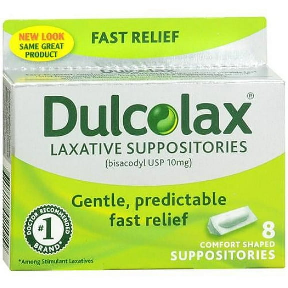 Dulcolax Laxative Suppositories 10 Mg, Comfort Shape - 8 Ea