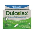 Dulcolax Laxative Suppository for Gentle, Overnight Constipation Relief
