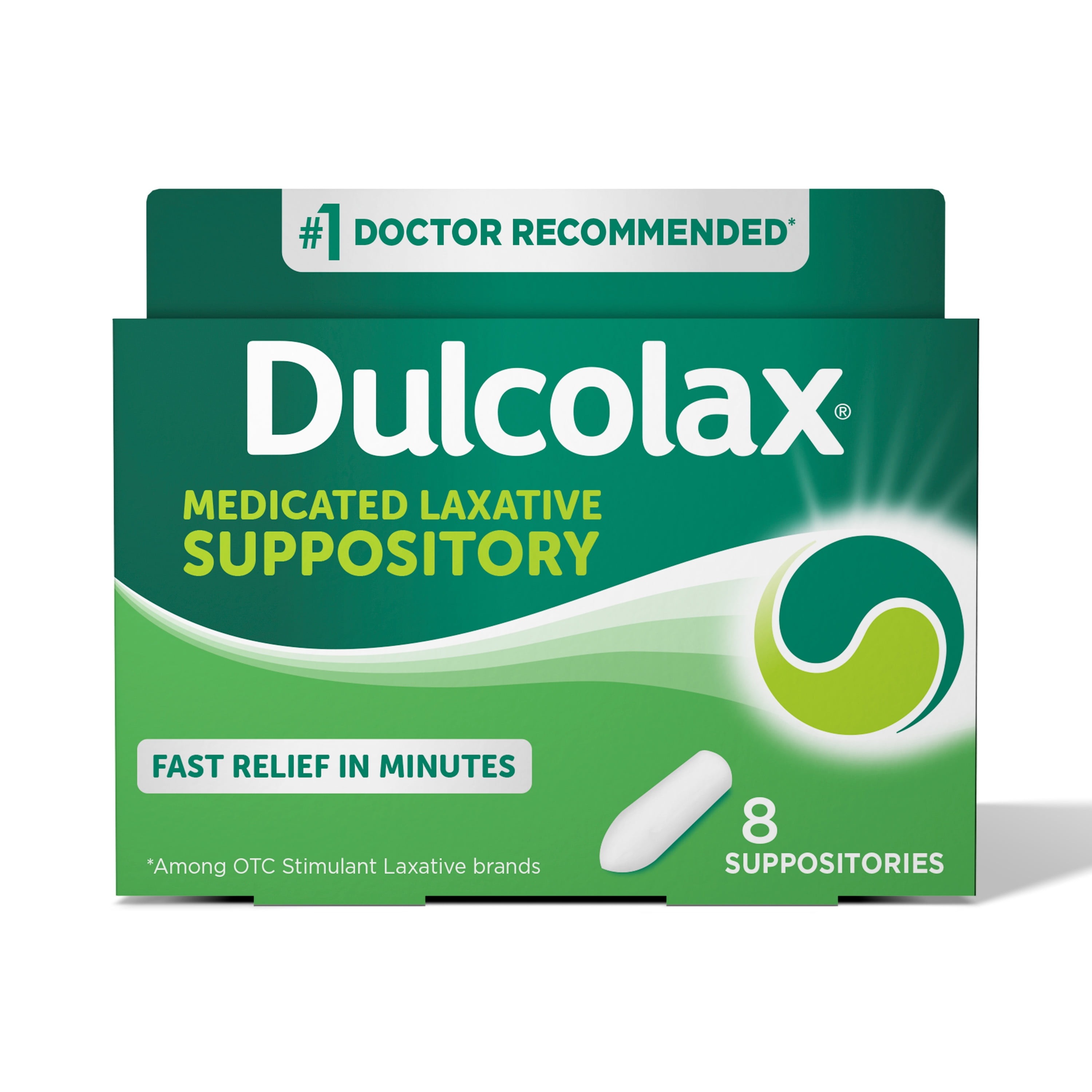 Dulcolax Laxative Suppository for Gentle, Overnight Constipation Relief 8ct