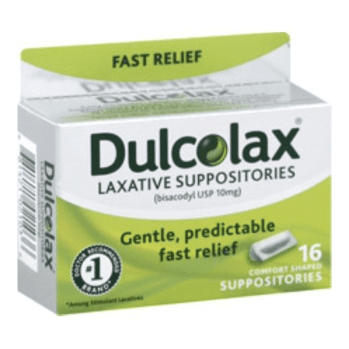  Dulcolax Fast Relief Medicated Laxative Suppositories Fast  Relief, Rectal Use Only, Bisacodyl, 10 mg, 28 Count : Everything Else