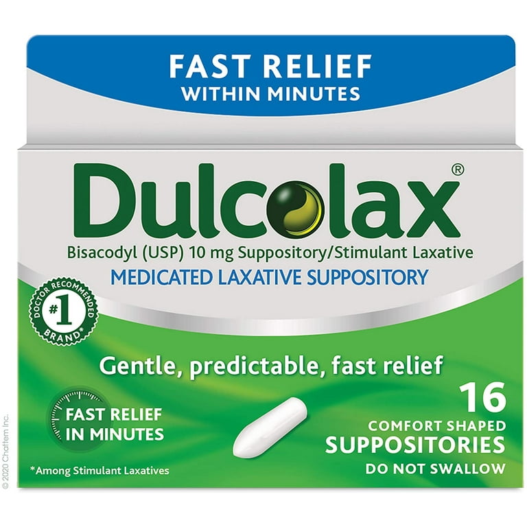 Dulcolax Medicated Laxative Suppository 16 Comfort Shaped Suppositories  04/2025^ 681421021333