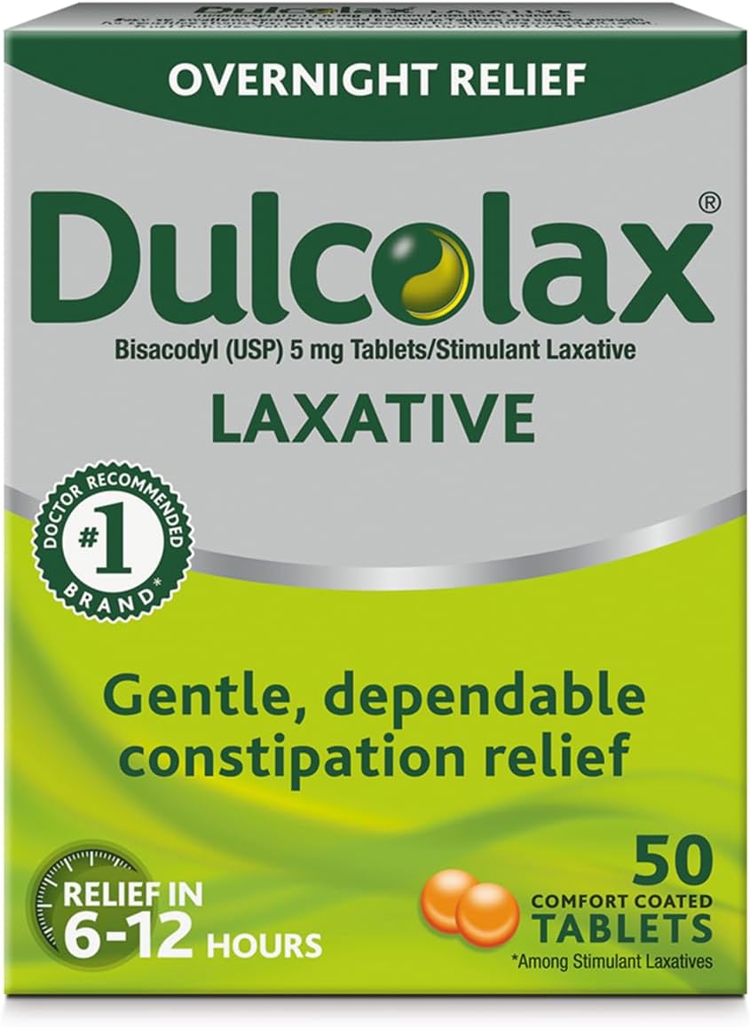 Dulcolax Overnight Relief Laxative for Gentle Constipation Relief ...