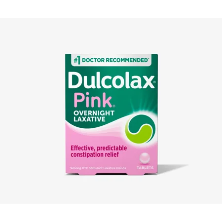 Dulcolax Pink Laxative Gentle Relief Constipation, Sensitive Stomach, 25ct