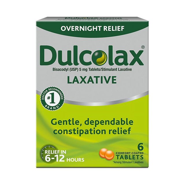 Dulcolax Stimulant Laxative, Gentle Overnight Constipation Relief