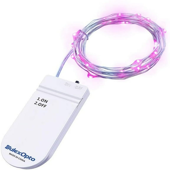 Dulexopto 16pcs Fairy Lights Starry String Lights for Easter Decoration, 6.6ft Long, Batteries Included, Pink