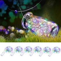 Dulexopto 6pcs Fairy Lights Starry String Lights,7.2ft Each, CR2032 Battery Operated for Gift Decor Table Decor, Multi-color