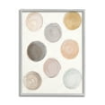 thumbnail image 1 of Dull Paint Circles Quilted Beige Linen Backdrop Abstract Painting Framed Art Print Wall Art, 1 of 7