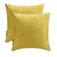 thumbnail image 1 of Dull Yellow Decorative Throw Pillow Covers 16"x16" | Pack of 2 Modern Satin Cushion Cover | Solid Pillowcases for Couch, Sofa Bedroom & Living Room, Modern Home Décor - Diull Yellow Slub Satin, 1 of 8