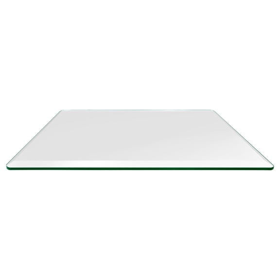 Dulles Glass 1/4 inch Tempered Glass 30 x 60 inch Rectangle Table Top Bevel