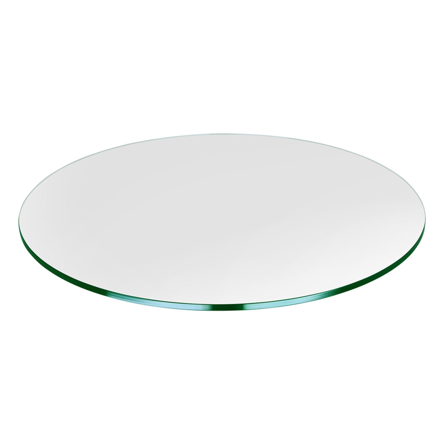 12" Clear Tempered Glass Round Table Top with Flat Polish
