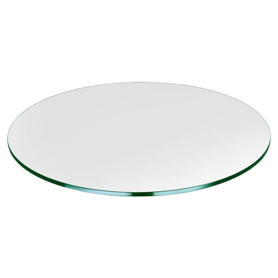Dulles Glass 18" Round Table Top 1/4" Thick, Flat Polished Tempered Glass for Indoor Dining or Outdoor Patio, 5 Pounds