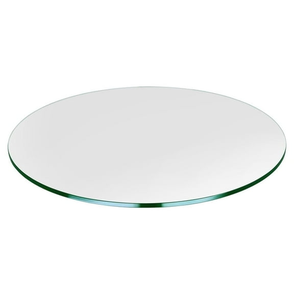 Dulles Glass 24" Round Table Top 1/4" Thick, Flat Polished Tempered Glass for Indoor Dining or Outdoor Patio, 10 Pounds