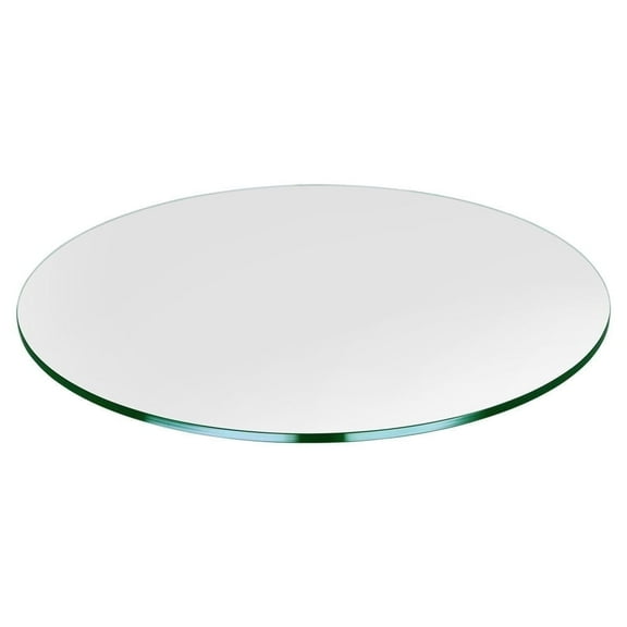 Dulles Glass 24" Round Table Top 1/4" Thick, Flat Polished Tempered Glass for Indoor Dining or Outdoor Patio, 10 Pounds