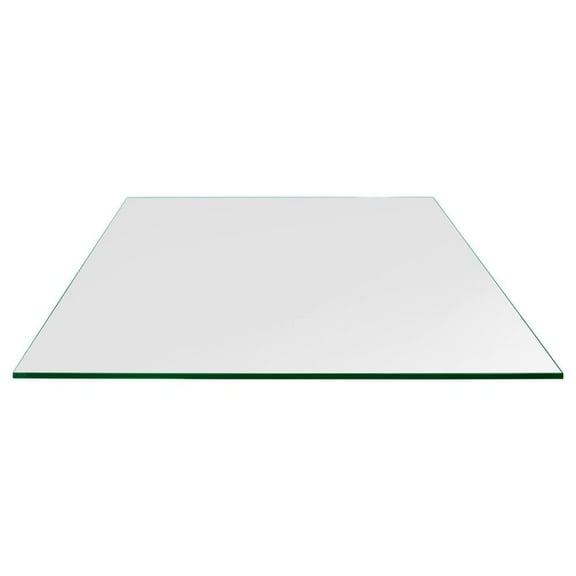 Dulles Glass 24"x48" Rectangle Table Top 3/8" Thick, Pencil Polished Tempered Glass for Indoor Dining or Outdoor Patio, 40 Pounds