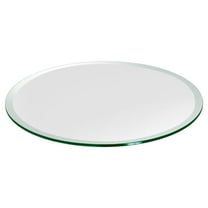Dulles Glass 30" Round Tempered Glass Table Top, 3/8" Thick, Beveled Edge, for Dining, Patio or Coffee Tables Qty 1