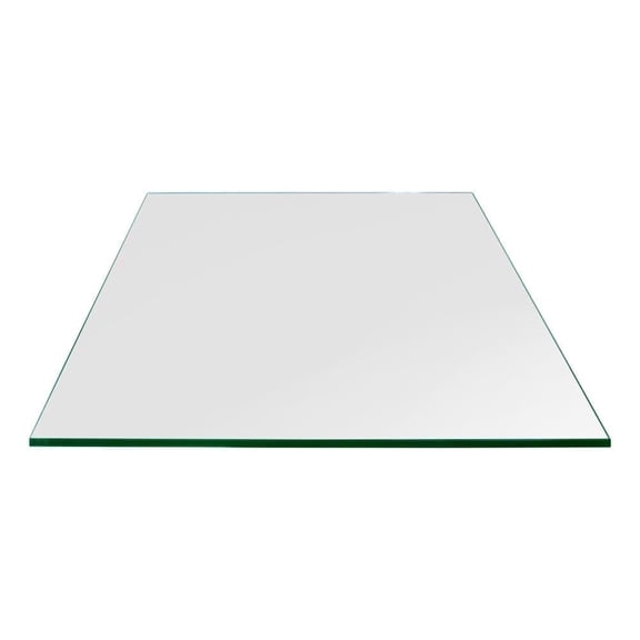 Dulles Glass 32" Square Table Top 1/4" Thick, Flat Polished Tempered Glass for Indoor Dining or Outdoor Patio, 21 Pounds