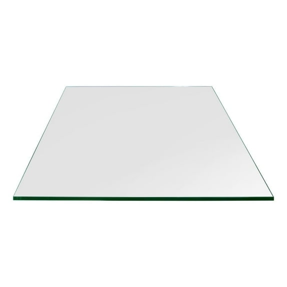 Dulles Glass 36" Square Table Top 1/4" Thick, Flat Polished Tempered Glass for Indoor Dining or Outdoor Patio, 27 Pounds