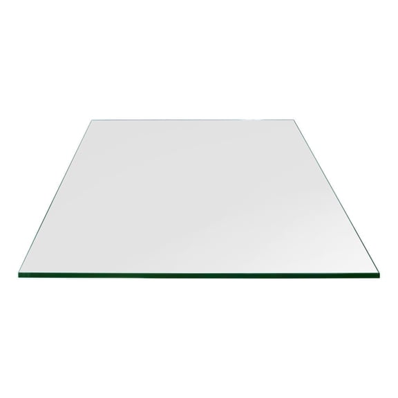 Dulles Glass 42" Square Table Top 1/4" Thick, Flat Polished Tempered Glass for Indoor Dining or Outdoor Patio, 37 Pounds