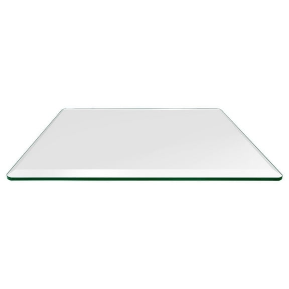 Dulles Glass 42"x72" Rectangle Table Top 3/8" Thick, Beveled Polished Tempered Glass for Indoor Dining or Outdoor Patio, 105 Pounds