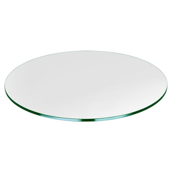 Dulles Glass 48" Round Table Top 3/8" Thick, Flat Polished Tempered Glass for Indoor Dining or Outdoor Patio, 14 Pounds