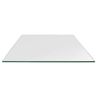 Dulles Glass 48"x72" Rectangle Table Top 1/4" Thick, Flat Polished Tempered Glass for Indoor Dining or Outdoor Patio, 72 Pounds