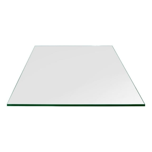 Dulles Glass 54" Square Table Top 1/4" Thick, Flat Polished Tempered Glass for Indoor Dining or Outdoor Patio, 61 Pounds