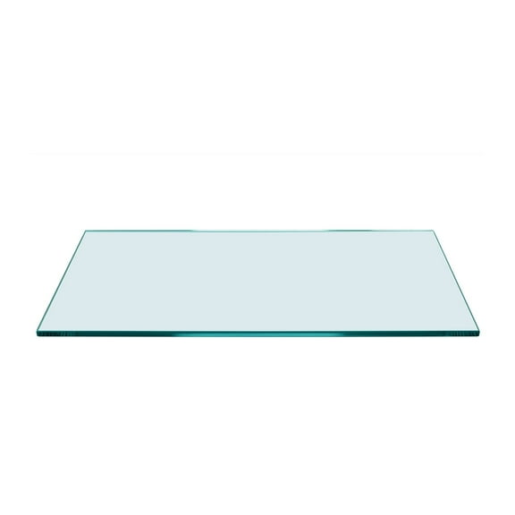 Dulles Glass 8" x 21" Rectangle Floating Glass Shelf - Shelf Only - Tempered - 3/8" Thick - Flat Polished