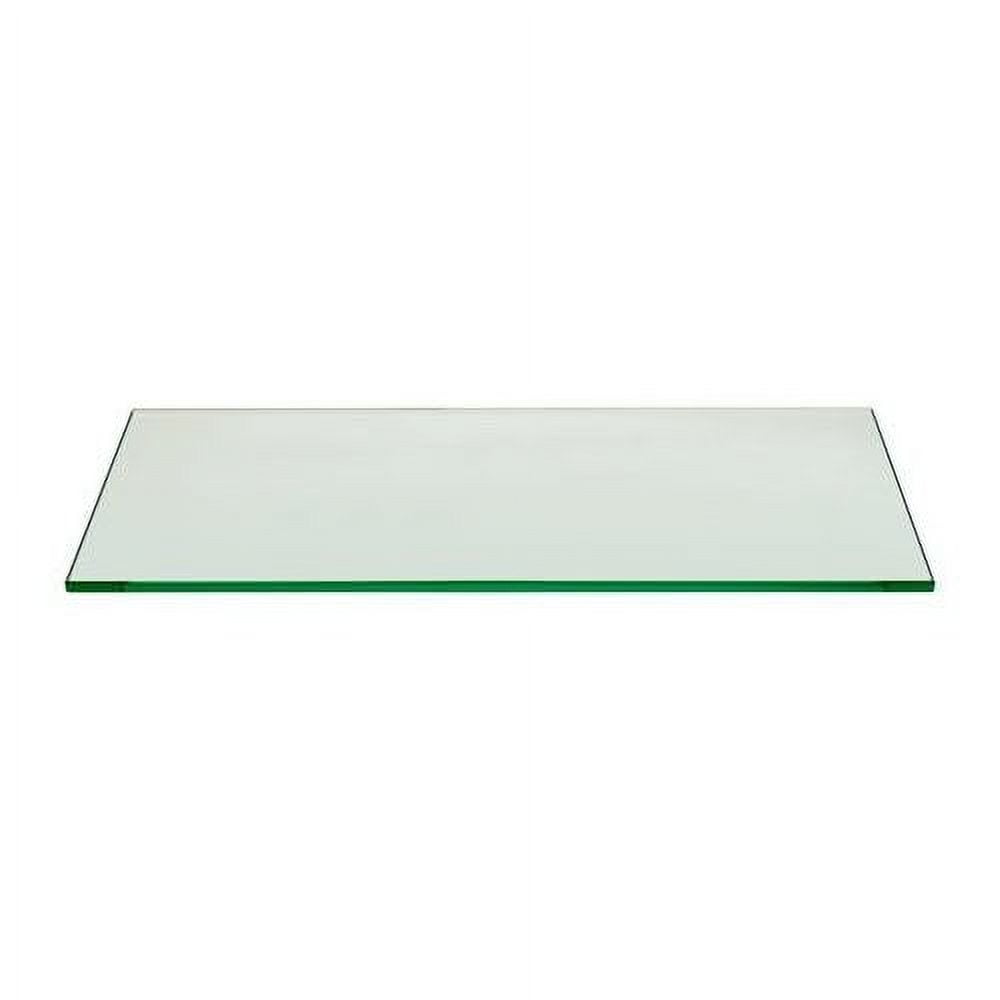 Dulles Glass 8" x 24" Rectangle Floating Glass Shelf Tempered 3/8