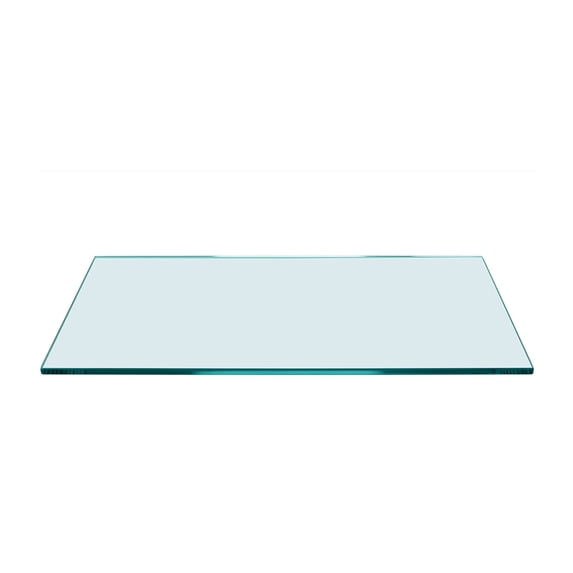 Dulles Glass 8" x 30" Rectangle Floating Glass Shelf - Shelf Only - Tempered - 3/8" Thick - Flat Polished