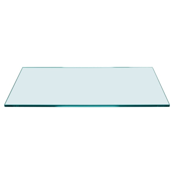 Dulles Glass 8" x 36" Rectangle Floating Glass Shelf - Shelf Only - Tempered - 3/8" Thick - Flat Polished