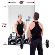 Dulles Glass 48 x 72 Rectangle Gym Mirror, Low Iron Mirasafe, 4-Layer Glass, 5Pcs