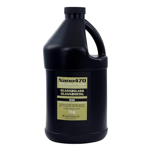 Dulles Glass Nano 470 - Glass and Metal Bond - Heavy Duty -1kg - Quick Cure Weight Bearing Strength