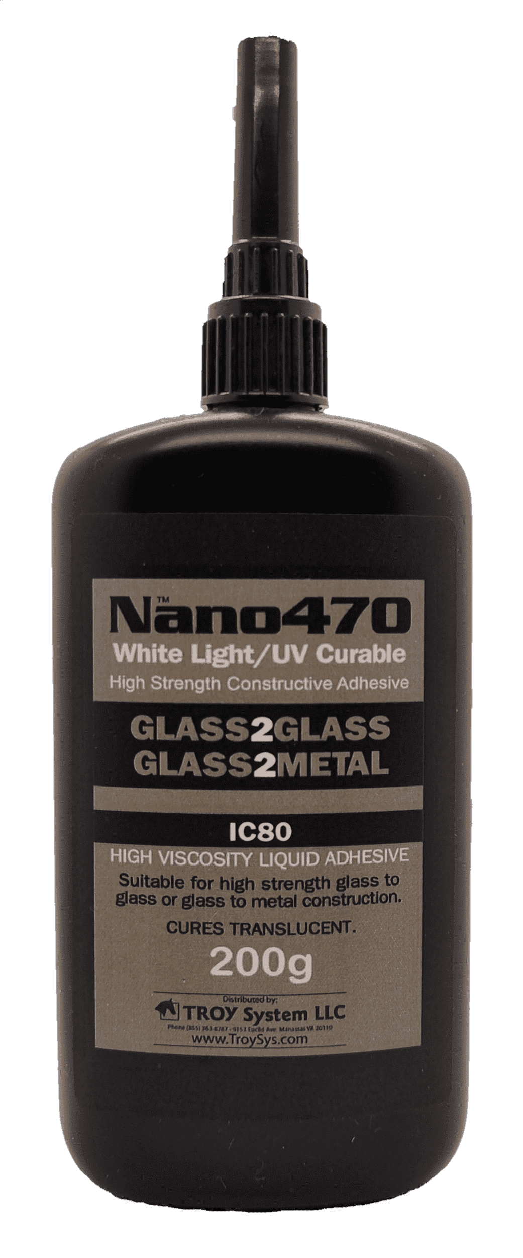 Dulles Glass Nano 470 - Glass to Glass - Decorative -200g - Quick Cure Weight Bearing Strength
