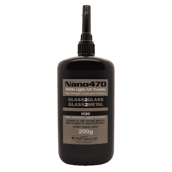 Dulles Glass Nano 470 - Glass to Glass - Decorative -200g - Quick Cure Weight Bearing Strength