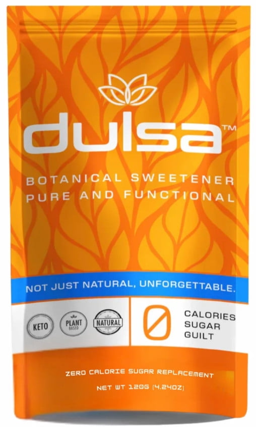 Dulsa Botanical Sweetener, Pure & Functional, Natural Sugar Alternative, Plant-Based Ingredients with Probiotics, Yacon Root, Monk Fruit, Zero Calories, Zero Sugar Alcohols, 120 grams, 4.24 ounces