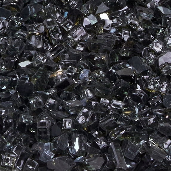 Duluth Forge 1/4 in. Premium Reflective Black Fire Glass - 10 lb. Bag Fire Pit Glass 14RBLKGM