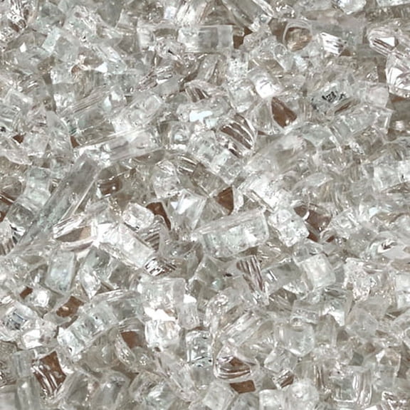 Duluth Forge 1/4 in. Premium Reflective Clear Fire Glass 10 lb. Bag Fire Pit Glass - Model# 14RCRGM