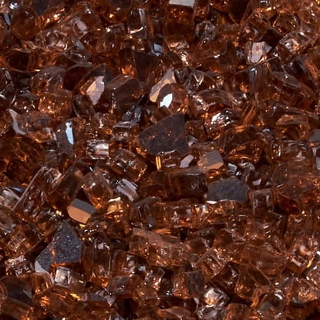 Duluth Forge 1/4 in. Premium Reflective Copper Fire Glass - 10 lb. Bag Fire Pit Glass 14RCOGM