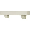 thumbnail image 1 of Duluth Forge 48-Inch Solid Acacia Wood Fireplace Shelf Mantel with Corbels, Antique White Finish, Perfect for Gas and Wood Fireplaces, 1 of 3