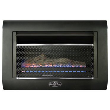 Bluegrass Living B30TPB-BB Ventless Propane Gas Blue Flame Space Heater With Thermostat Control