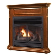 Duluth Forge Dual Fuel Ventless Gas Fireplace - 32,000 BTU, Remote Control, Apple Spice Finish, Model DFS-400R-4AS